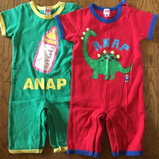 アナップキッズ(ANAP Kids)のANAPロンパース 80 2点(ロンパース)