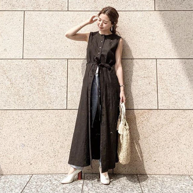 ETRE TOKYO (エトレトウキョウ) リネン ヘリンボーン べスト ジレ