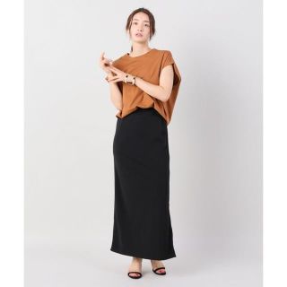 プラージュ(Plage)のキョン様専用　Plage side line Jersey スカート　ブラック(ロングスカート)