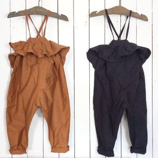 キャラメルベビー&チャイルド(Caramel baby&child )のfolk  made♡フリルサロペット(サロペット/オーバーオール)