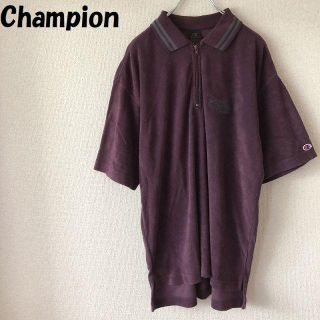 チャンピオン(Champion)の【人気】チャンピオン ワンポイントロゴハーフジップポロシャツ ボルドー サイズL(ポロシャツ)