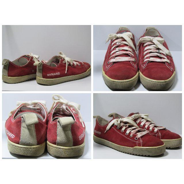 DSQUARED2(ディースクエアード)のディースクエアード　スニーカー　スエード　靴　28cm　赤　イタリア製 メンズの靴/シューズ(スニーカー)の商品写真