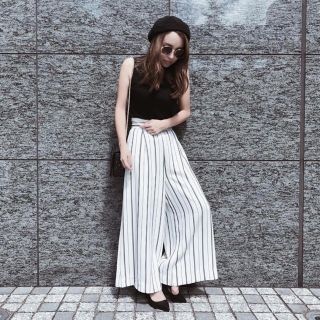 6月から値上げ????eimy istoire♡ハイウエストストライプワイドパンツ