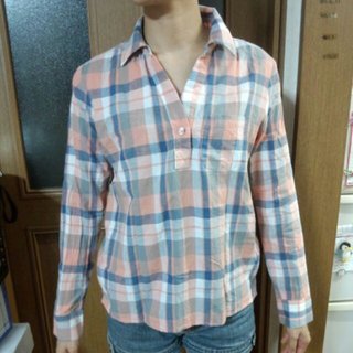 チェックシャツ(シャツ/ブラウス(半袖/袖なし))