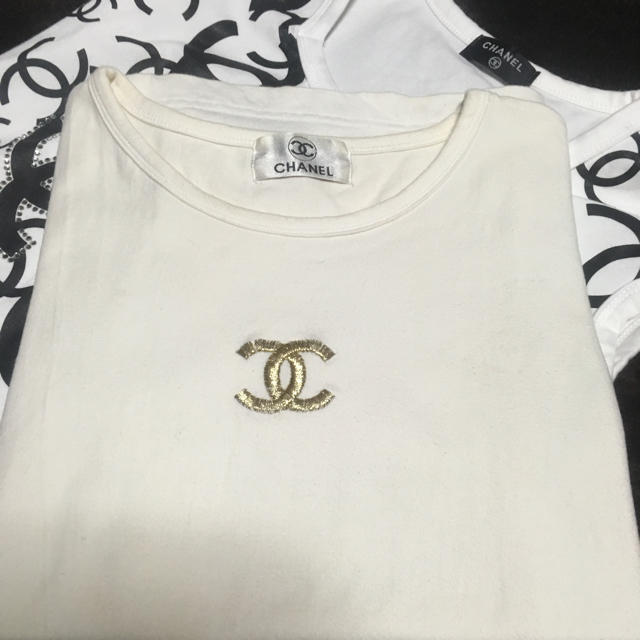 CHANEL(シャネル)のCHANEL  Tシャツストレッチmade in France レディースのトップス(Tシャツ(半袖/袖なし))の商品写真