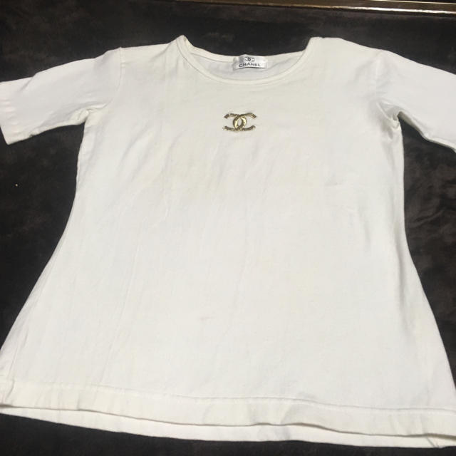 CHANEL(シャネル)のCHANEL  Tシャツストレッチmade in France レディースのトップス(Tシャツ(半袖/袖なし))の商品写真