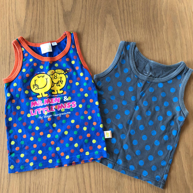 GLOBAL WORK(グローバルワーク)のキッズ サイズ100 タンクトップ2枚セット キッズ/ベビー/マタニティのキッズ服男の子用(90cm~)(Tシャツ/カットソー)の商品写真