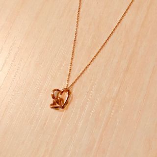 スタージュエリー(STAR JEWELRY)のK10 ピンクゴールド ダイヤモンド ハートネックレストップ(ネックレス)