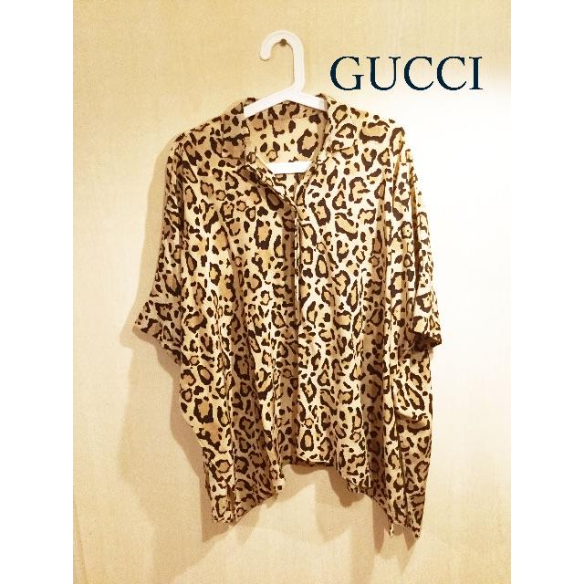 Gucci(グッチ)のGUCCI グッチ レオパード柄 トップス☆16日迄☆ レディースのトップス(Tシャツ(半袖/袖なし))の商品写真