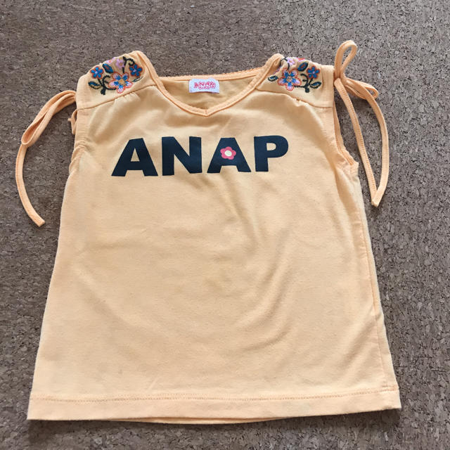 ANAP Kids(アナップキッズ)の【ANAP】オレンジタンク100 キッズ/ベビー/マタニティのキッズ服女の子用(90cm~)(Tシャツ/カットソー)の商品写真