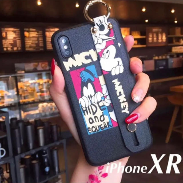 【新品】ディズニー ミッキー ハンドベルト付き iPhone XRケースの通販 by kaz@iPhone ｜ラクマ
