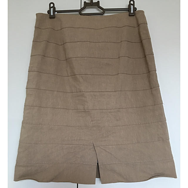 ICB(アイシービー)のICB  タイトスカート 麻58% レディースのスカート(ひざ丈スカート)の商品写真