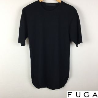 フーガ(FUGA)の美品 FUGA フーガ 半袖カットソー リブ生地 ブラック サイズ44(Tシャツ/カットソー(半袖/袖なし))