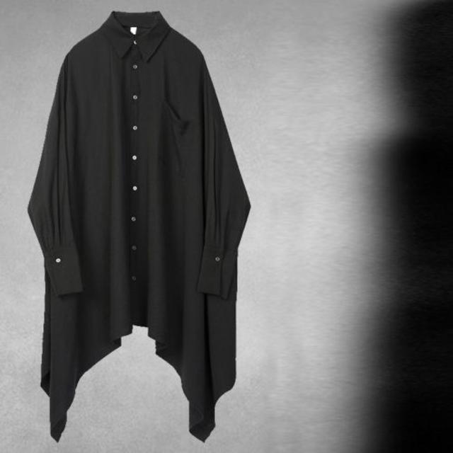【変形】over size ビックシャツ ブラック