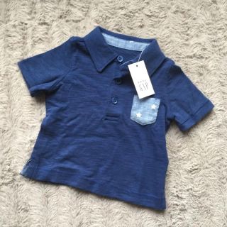 ベビーギャップ(babyGAP)の新品♡babygap 半袖 ポロシャツ デニム 星柄 50(Ｔシャツ)