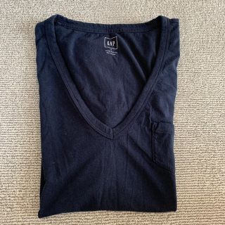 ギャップ(GAP)のGAP レディース VネックTシャツ ネイビー S(Tシャツ(半袖/袖なし))