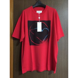 マルタンマルジェラ(Maison Martin Margiela)の赤46新品 マルジェラ オーバーサイズ Tシャツ  ビッグシルエット(Tシャツ/カットソー(半袖/袖なし))