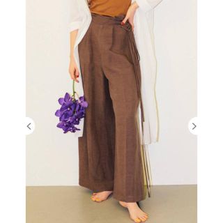 ELENDEEK LONG STRING LINEN WIDE PT(カジュアルパンツ)