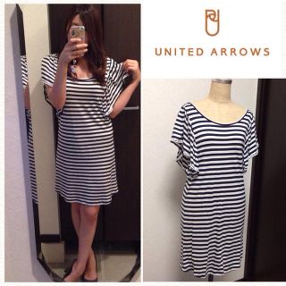 ユナイテッドアローズ(UNITED ARROWS)の夏物セール♡アローズ袖フリルワンピ♡(ひざ丈ワンピース)