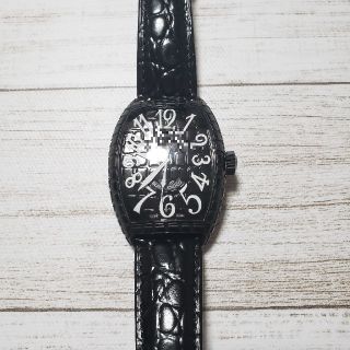 フランクミュラー(FRANCK MULLER)のブラッククロコ　腕時計(レザーベルト)