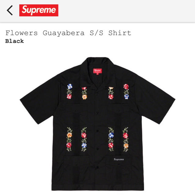 Supreme Flowers Guayabera S/S Shirt Sサイズ