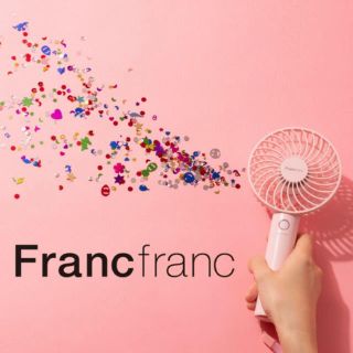 フランフラン(Francfranc)のFrancfranc ハンディファン 2019 ピンク(扇風機)