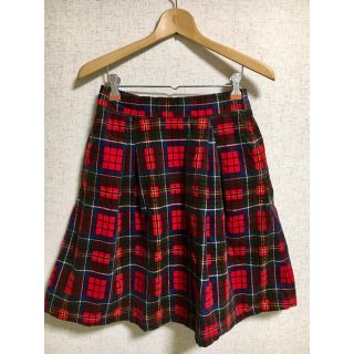 ダブルクローゼット(w closet)のw closetチェックスカート(ひざ丈スカート)