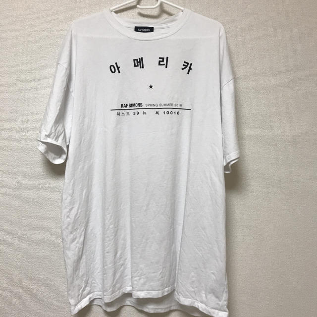 Tシャツ/カットソー(半袖/袖なし)rafsimons アメリカ Tシャツ 18ss