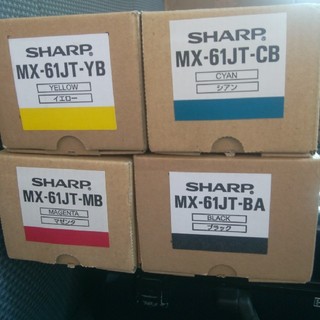 シャープ(SHARP)の多分最安！！　SHARP　コピー機純正トナー全色　MX61JT(OA機器)