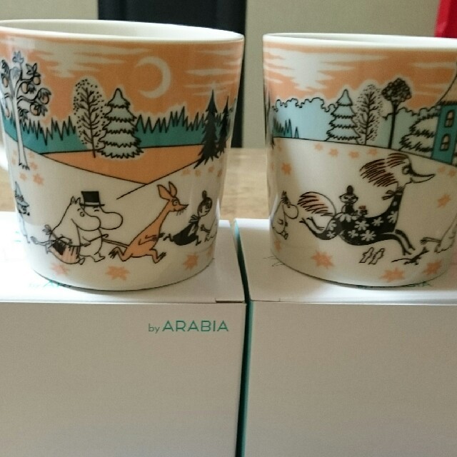 新品 2個セット MOOMIN VALLEY PARK ムーミンマグARABIA