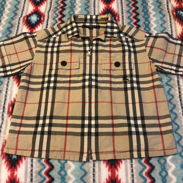 BURBERRY(バーバリー)のバーバリー チェックシャツ 半袖 キッズ/ベビー/マタニティのキッズ服男の子用(90cm~)(ブラウス)の商品写真