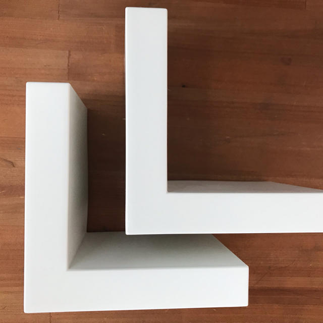 MUJI (無印良品) - 無印良品 壁に付けられる家具 L字 廃盤 白 の通販