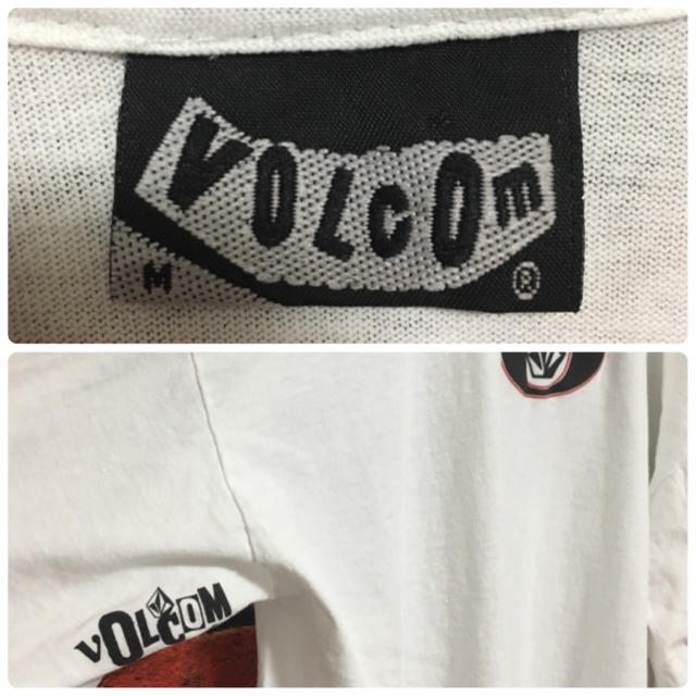 volcom(ボルコム)の古着 90s VOLCOM ボルコム リンガーTシャツ ビックロゴ ストリート メンズのトップス(Tシャツ/カットソー(半袖/袖なし))の商品写真