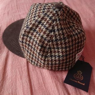 ハリスツイード(Harris Tweed)の【新品未使用】ハリスツイード×ロペピクニック 帽子 ブラウン(キャップ)