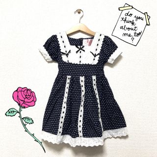 ドット&リボン ラブリーワンピース【夏物SALE❗️処分価格】(ワンピース)