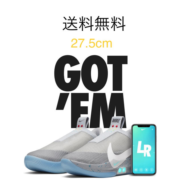 送料込み 28cm NIKE ADAPT BB ウルフグレー