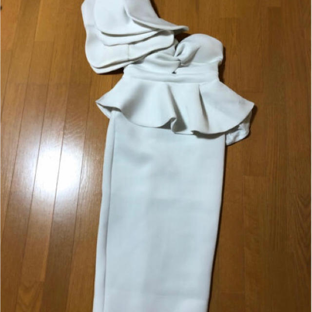 【美品】インポート ワンショルダードレス レディースのフォーマル/ドレス(ミディアムドレス)の商品写真
