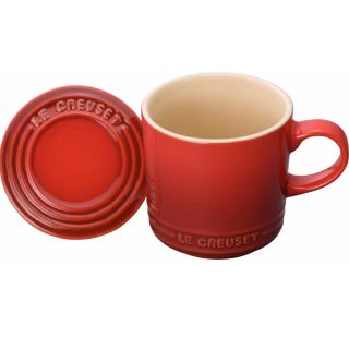 ルクルーゼ(LE CREUSET)のル・クルーゼ 蓋つきマグカップ チェリーレッド(食器)