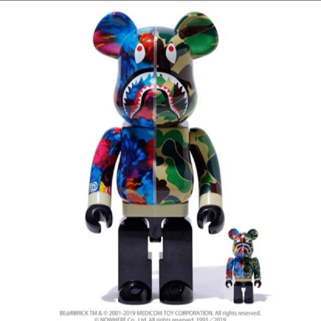 BE@RBRICK BAPE/ninagawaGREEN100%&400%