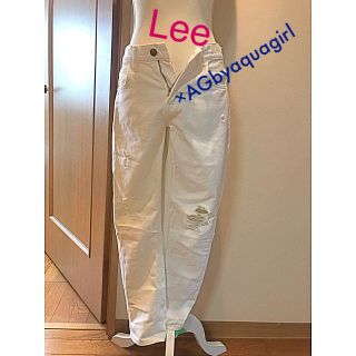 リー(Lee)のSALE‼️Lee×AGby aquagirl★白クラッシュデニム スキニーS(デニム/ジーンズ)