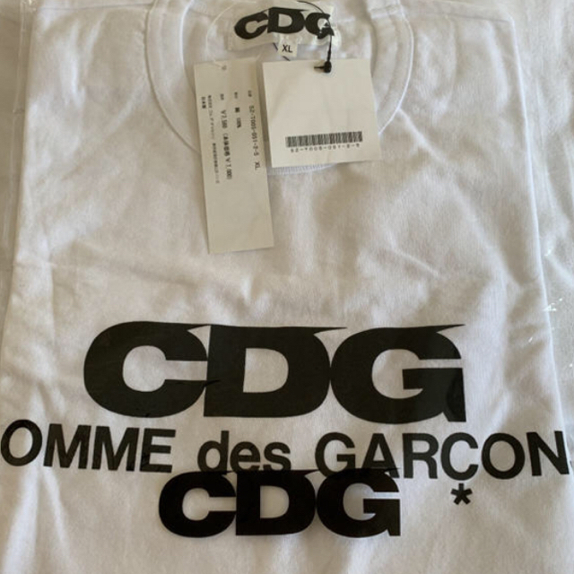 CDG tシャツ Lサイズ 白 Whiteトップス