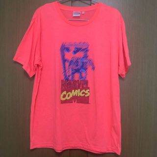 ジーユー(GU)のネオンカラー MARBEL Tシャツ メンズXL(Tシャツ(半袖/袖なし))