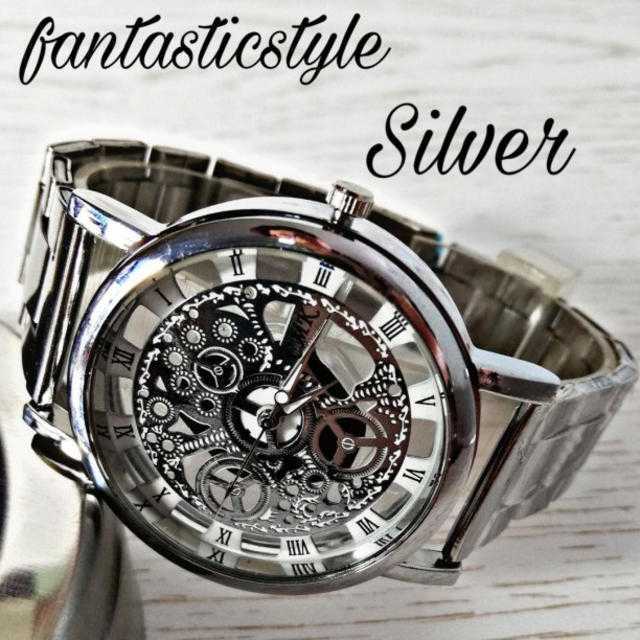 Silver【海外限定ウォッチ】CMK  メンズ 腕時計?シルバーの通販 by レビサウンド's shop｜ラクマ