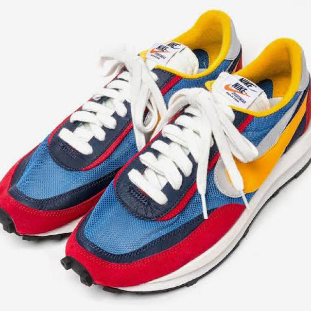 青サイズnike sacai waffle 28