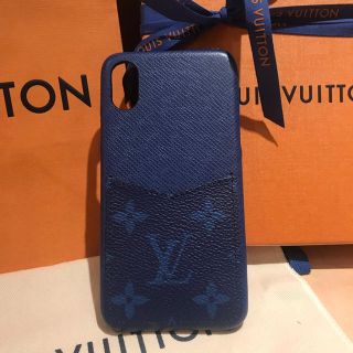 ルイヴィトン(LOUIS VUITTON)の新品 LOUIS VUITTON ルイヴィトン iPhoneX XS ケース 青(iPhoneケース)