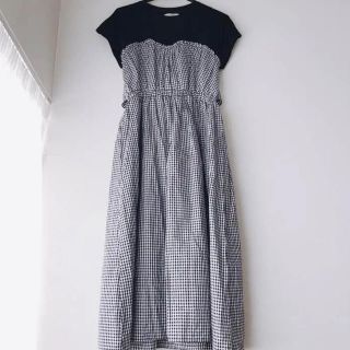 ダブルクローゼット(w closet)のw closet ギンガムチェックワンピース(ロングワンピース/マキシワンピース)