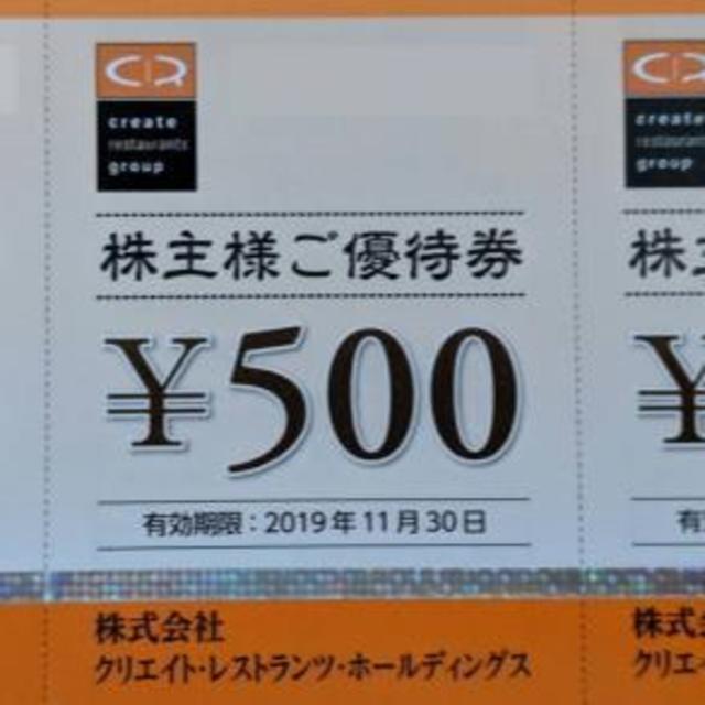 クリエイトレストランツ 株主優待券 15,000円分 YnCCFPcqHl ...