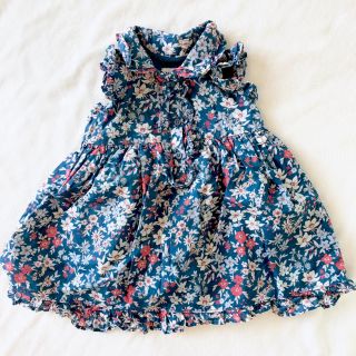 ベビーギャップ(babyGAP)のBaby GAP 花柄ワンピース 12～18M 80cm 美品(ワンピース)