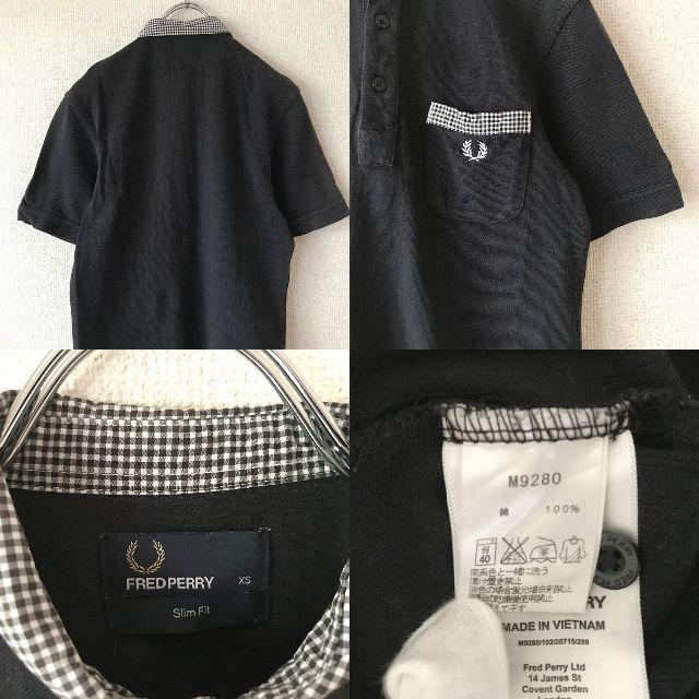 FRED PERRY(フレッドペリー)の【人気】フレッドペリー ワンポイントロゴポロシャツ ギンガムチェック サイズXS メンズのトップス(ポロシャツ)の商品写真