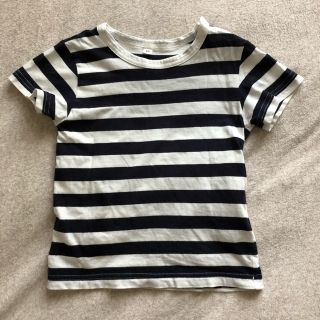 ムジルシリョウヒン(MUJI (無印良品))の無印良品 キッズ Tシャツ ボーダー 半袖 90センチ プルオーバー (Tシャツ/カットソー)